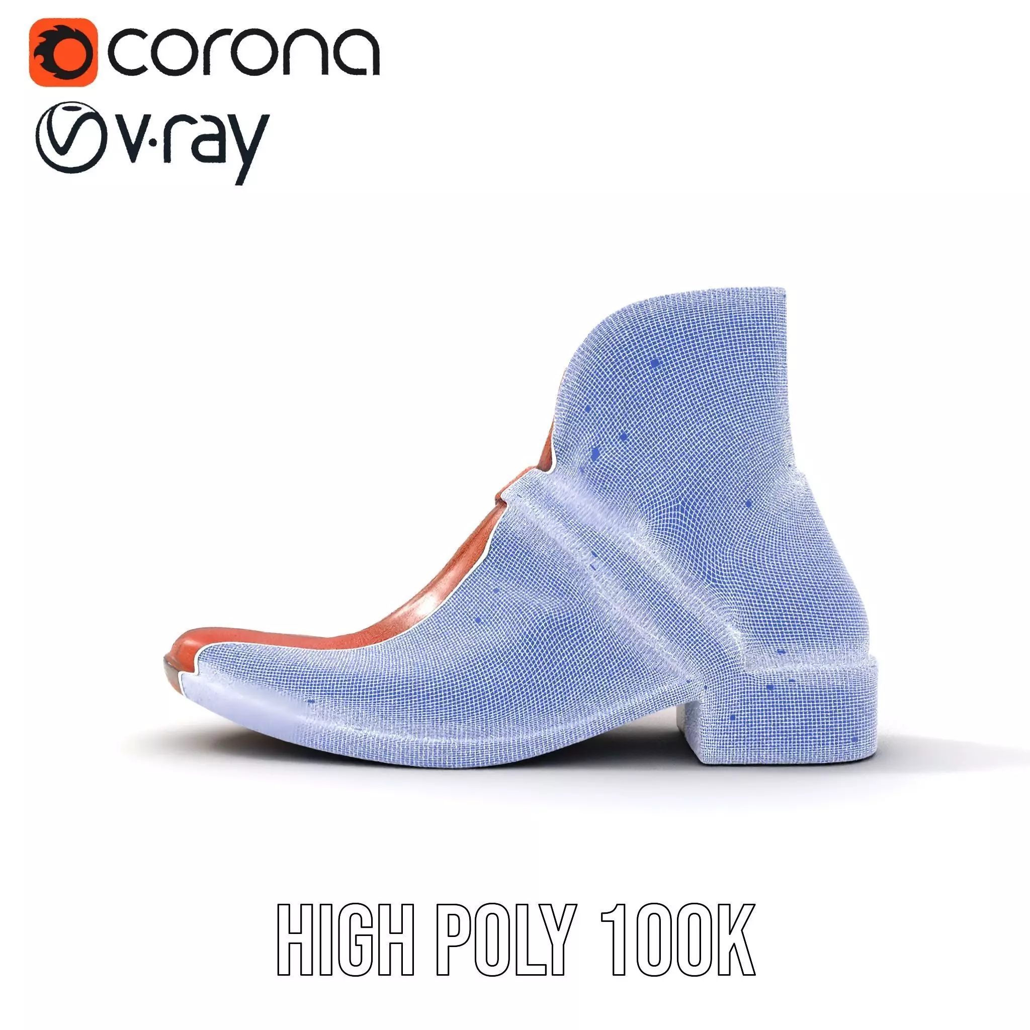 Classic Brown Leather Boot model pack Low-poly 3D model_29