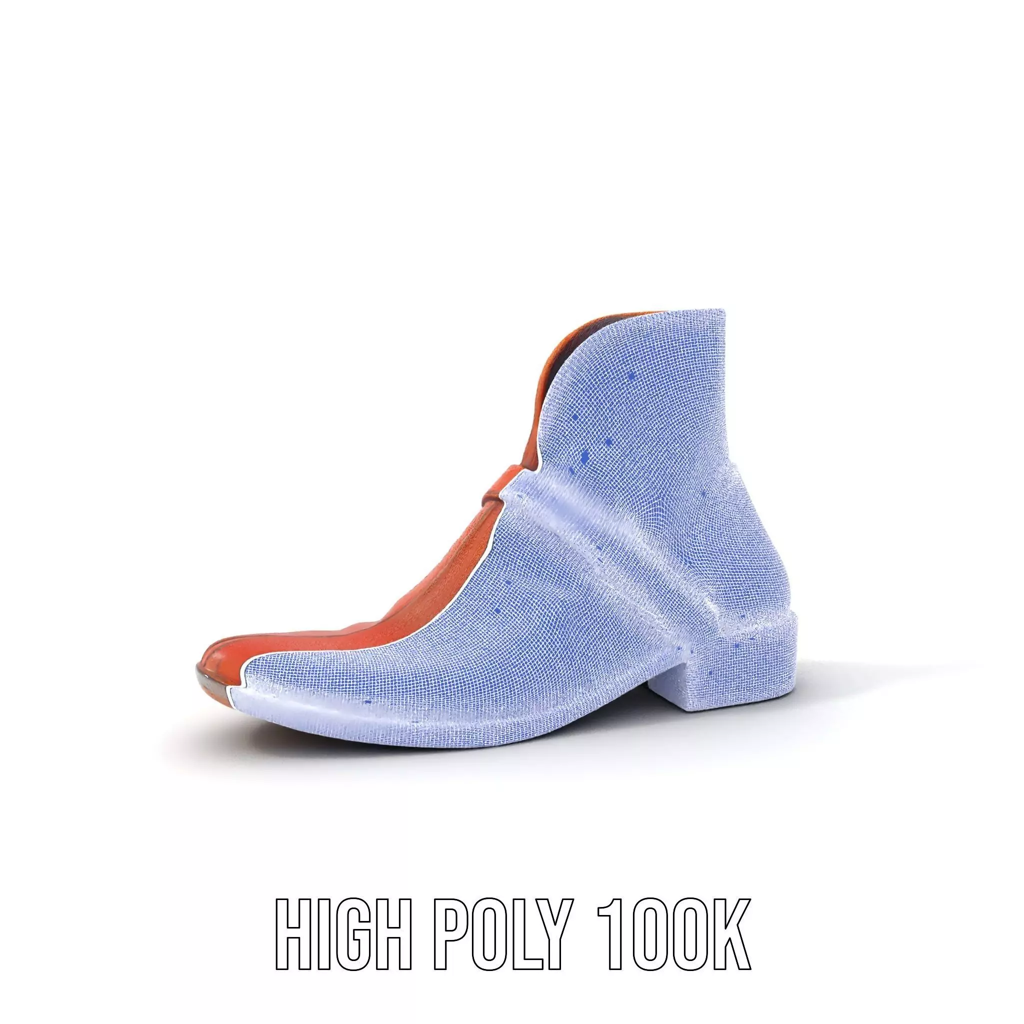 Classic Brown Leather Boot model pack Low-poly 3D model_4