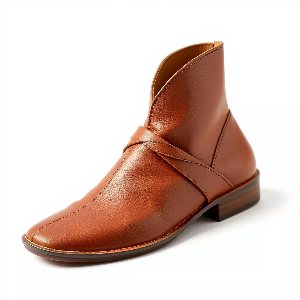 Classic Brown Leather Boot model pack Low-poly 3D model_2