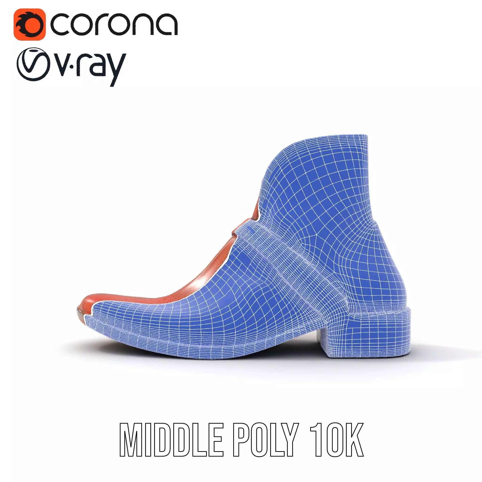 Classic Brown Leather Boot model pack Low-poly 3D model_27