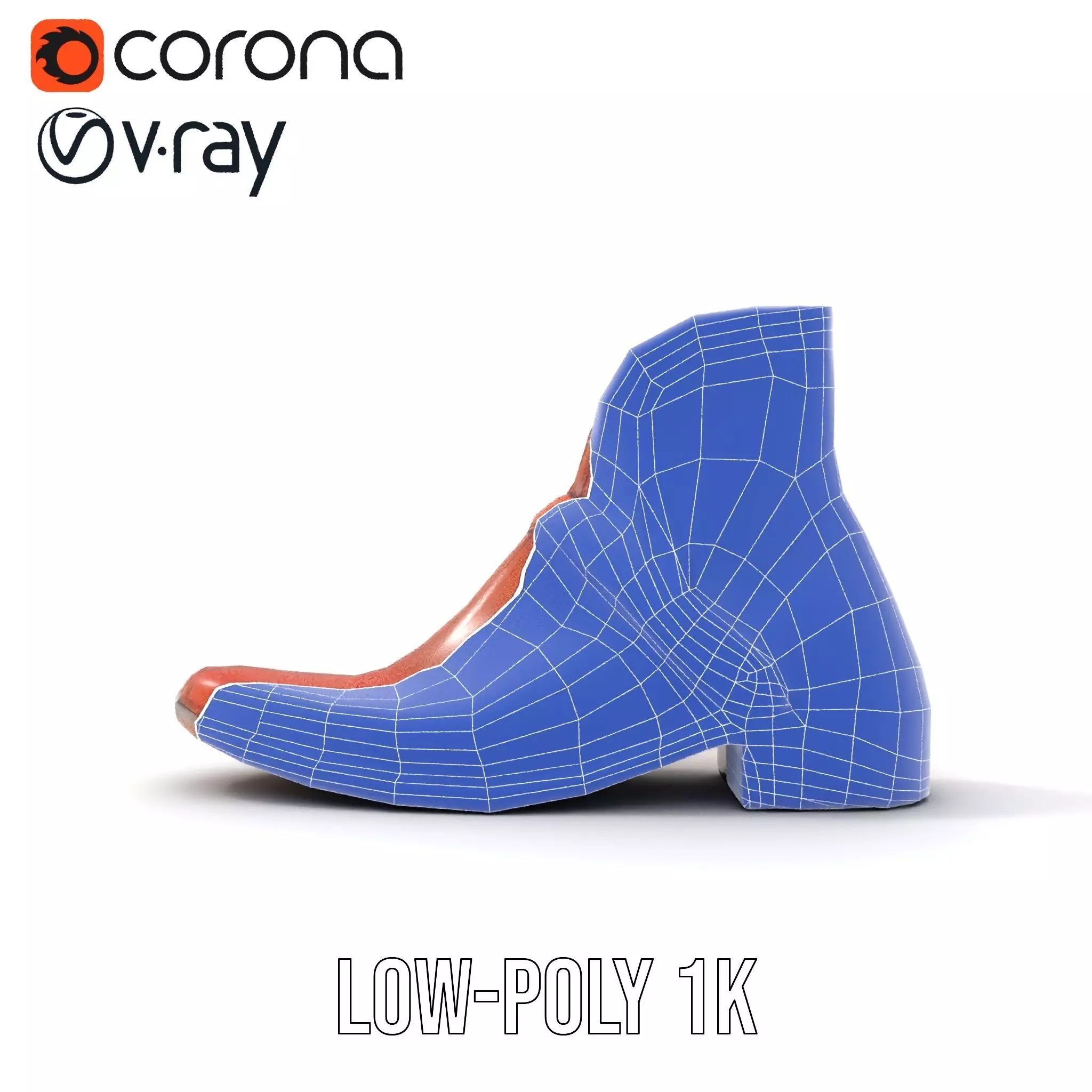 Classic Brown Leather Boot model pack Low-poly 3D model_22