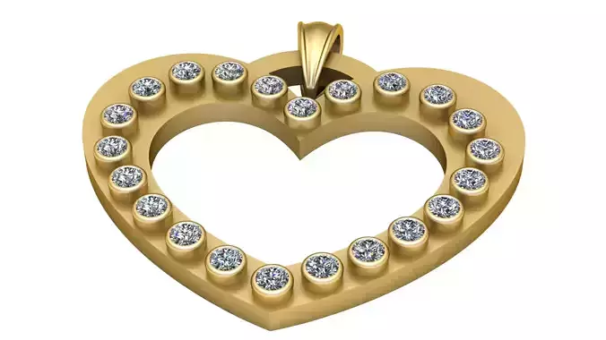 Diamond Heart Pendant 