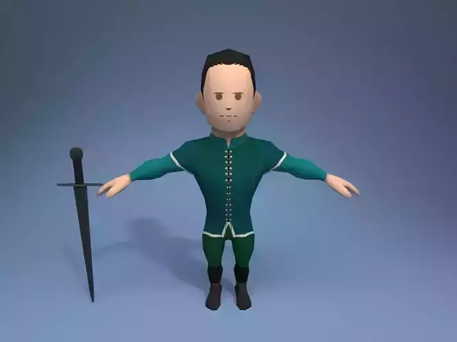 Medieval character volunteer soldier 4