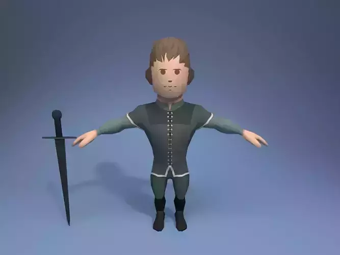 Medieval character volunteer soldier 5