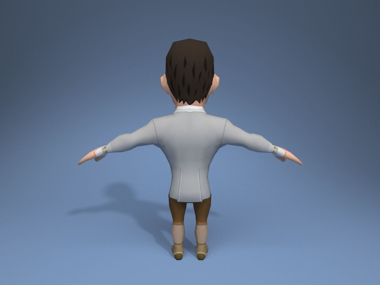 Medieval character grandee 1 Low-poly 3D model_5