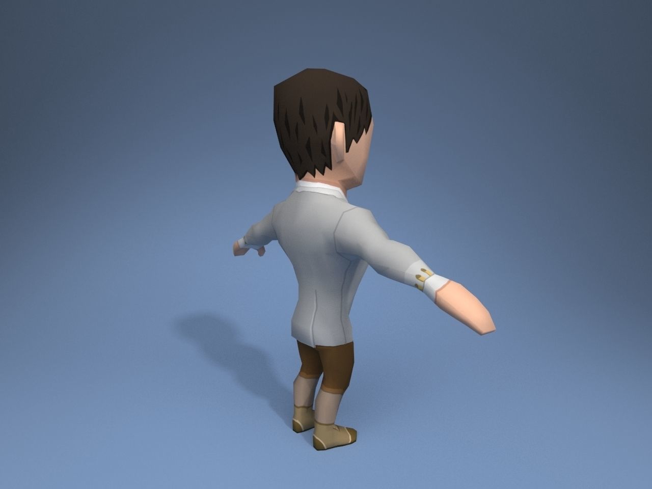 Medieval character grandee 1 Low-poly 3D model_6