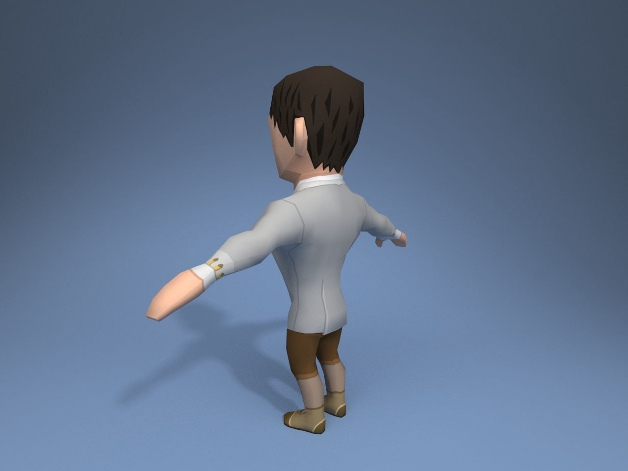 Medieval character grandee 1 Low-poly 3D model_4