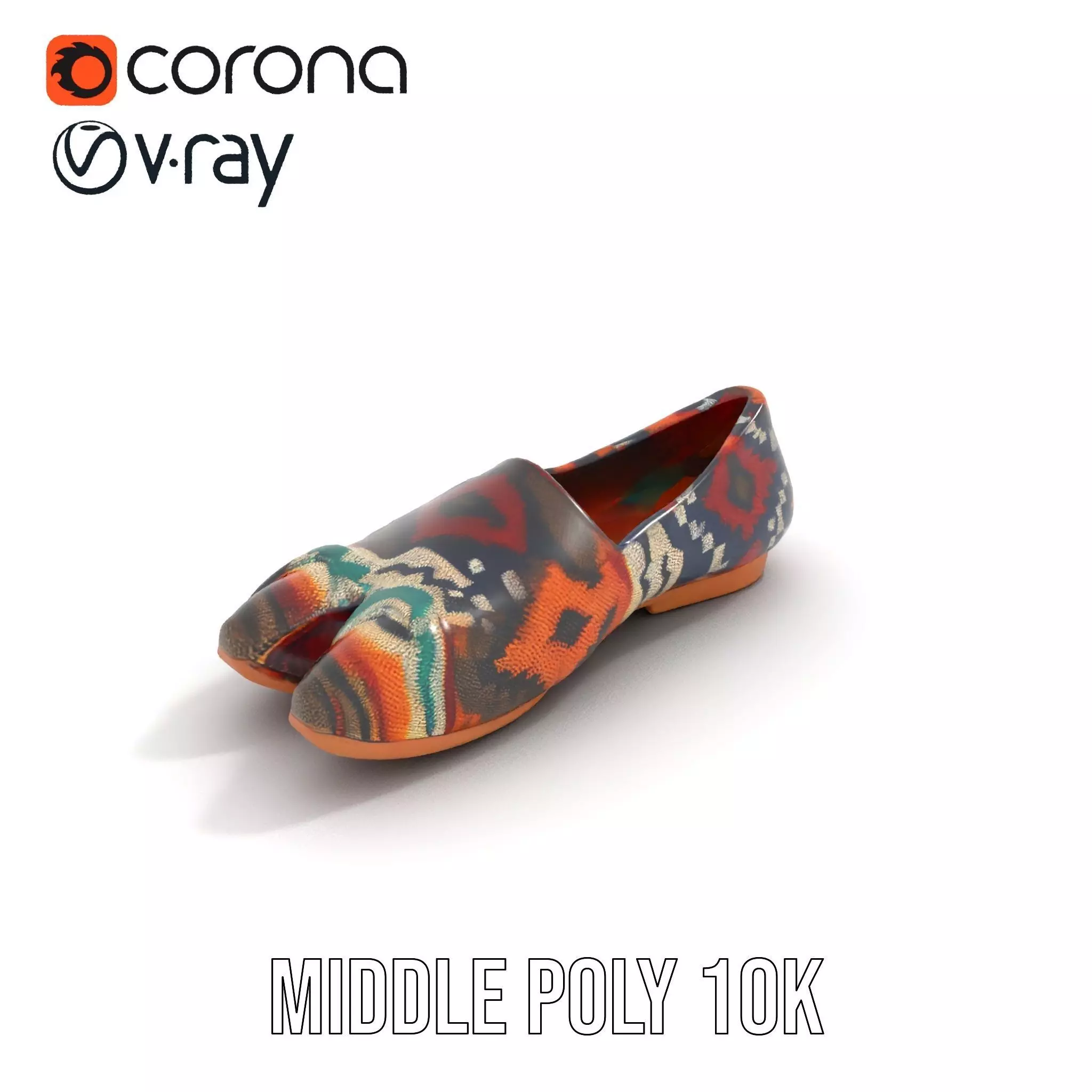 Bohemian Canvas Shoe model pack Low-poly 3D model_13