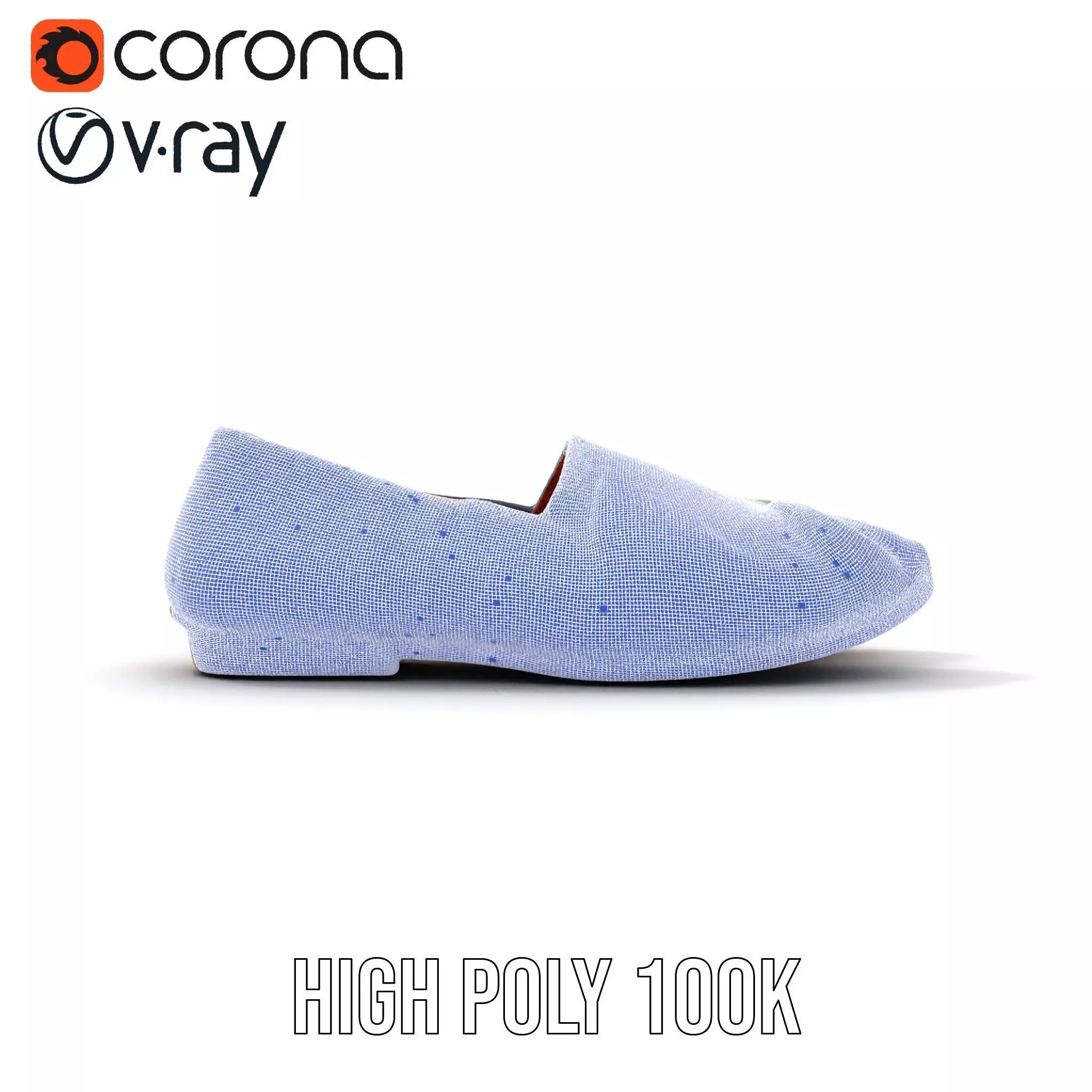 Bohemian Canvas Shoe model pack Low-poly 3D model_33