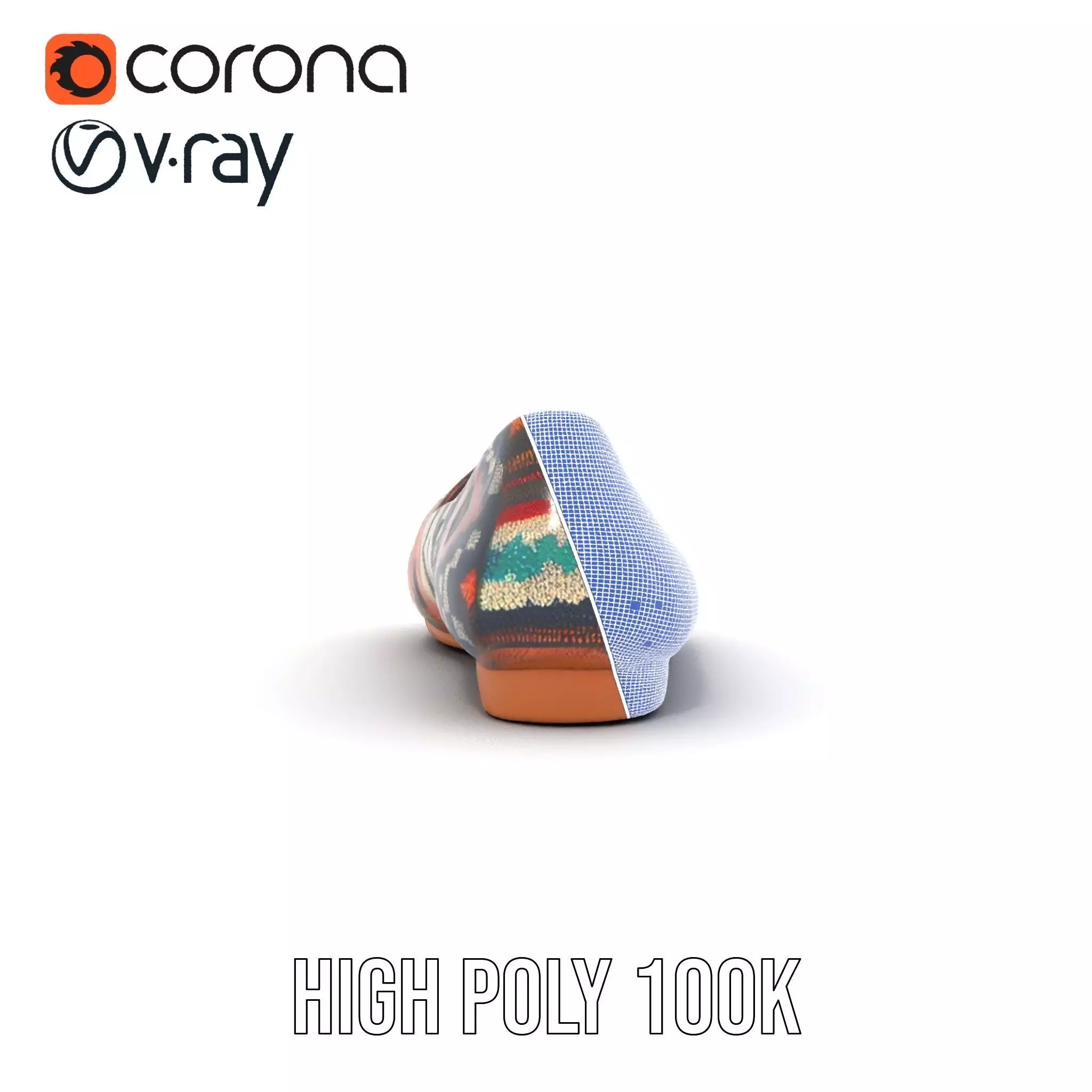 Bohemian Canvas Shoe model pack Low-poly 3D model_34