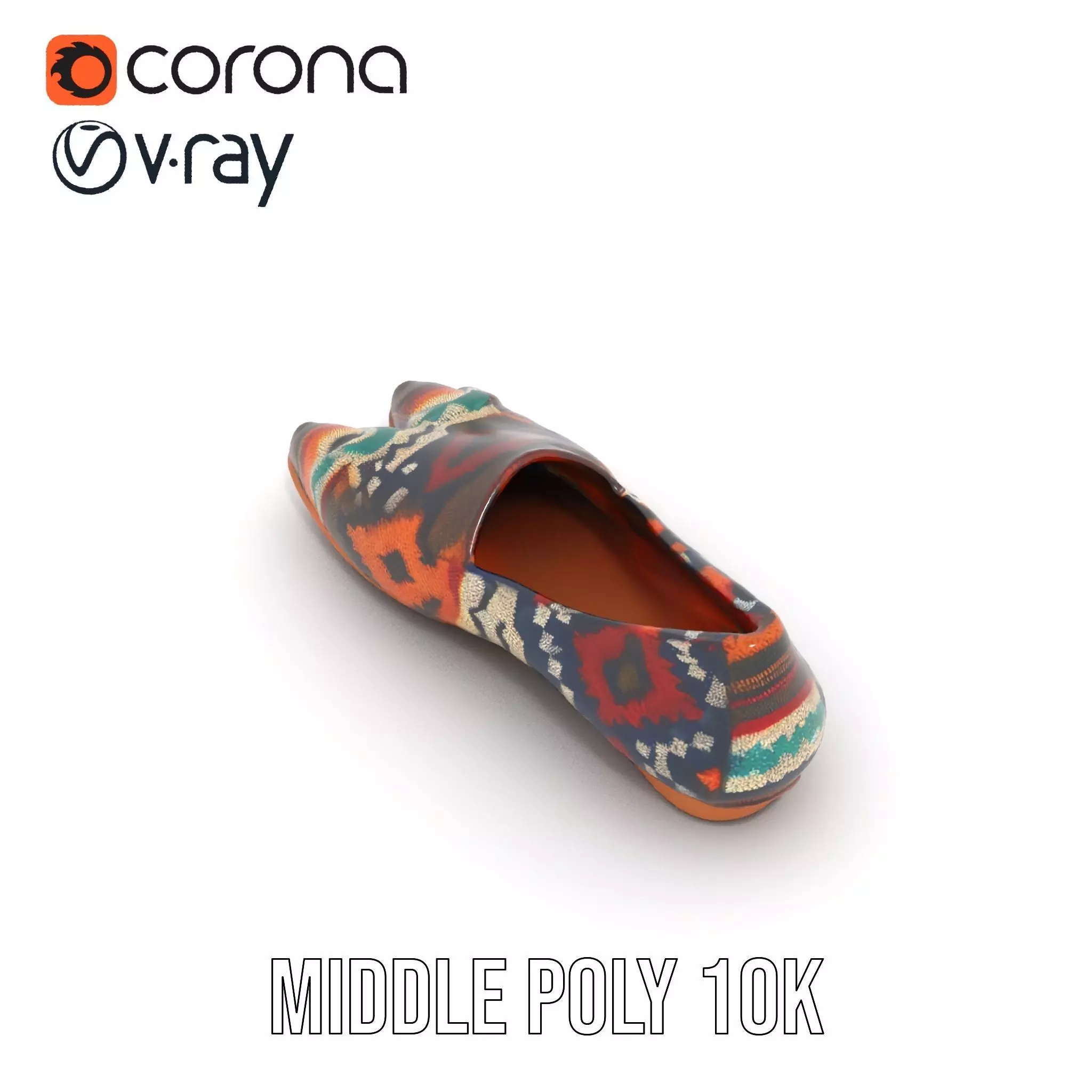 Bohemian Canvas Shoe model pack Low-poly 3D model_5