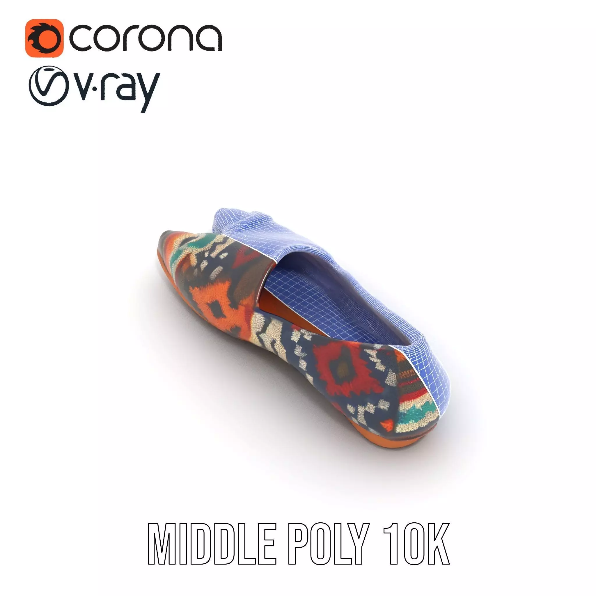 Bohemian Canvas Shoe model pack Low-poly 3D model_25