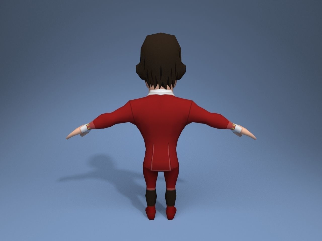 Medieval character grandee 2 Low-poly 3D model_5