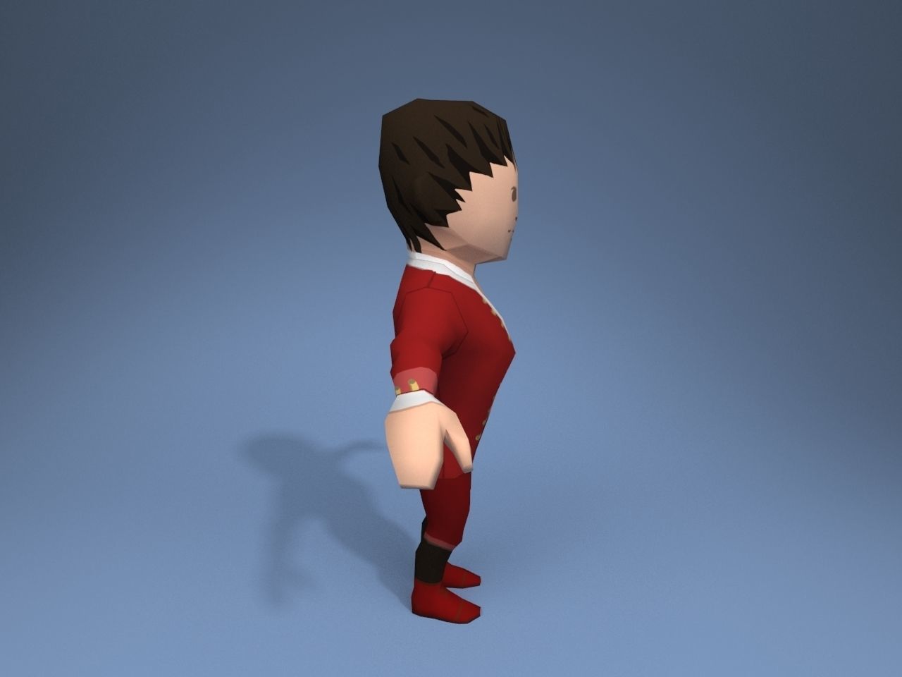 Medieval character grandee 2 Low-poly 3D model_7