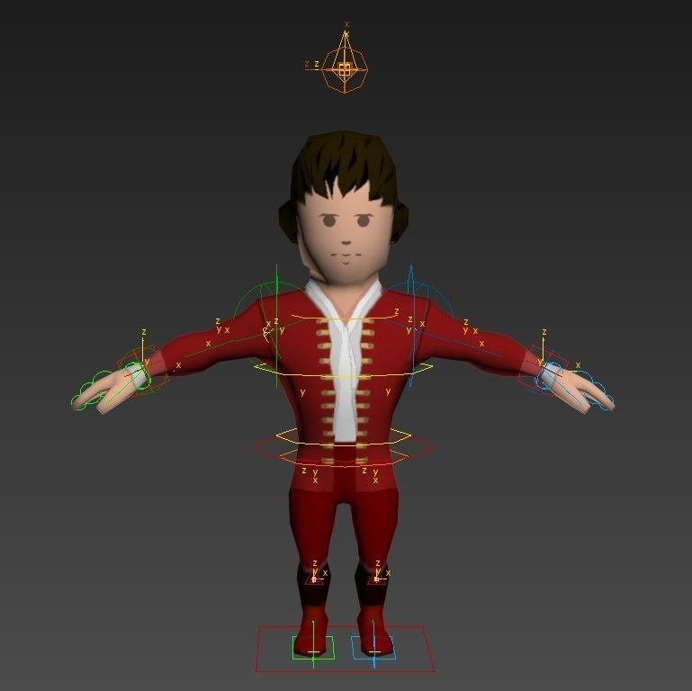 Medieval character grandee 2 Low-poly 3D model_15