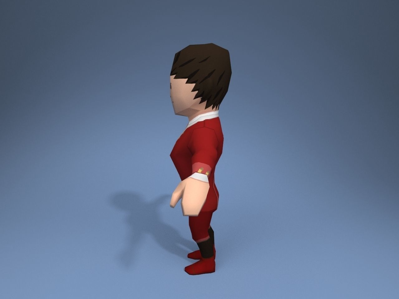 Medieval character grandee 2 Low-poly 3D model_3