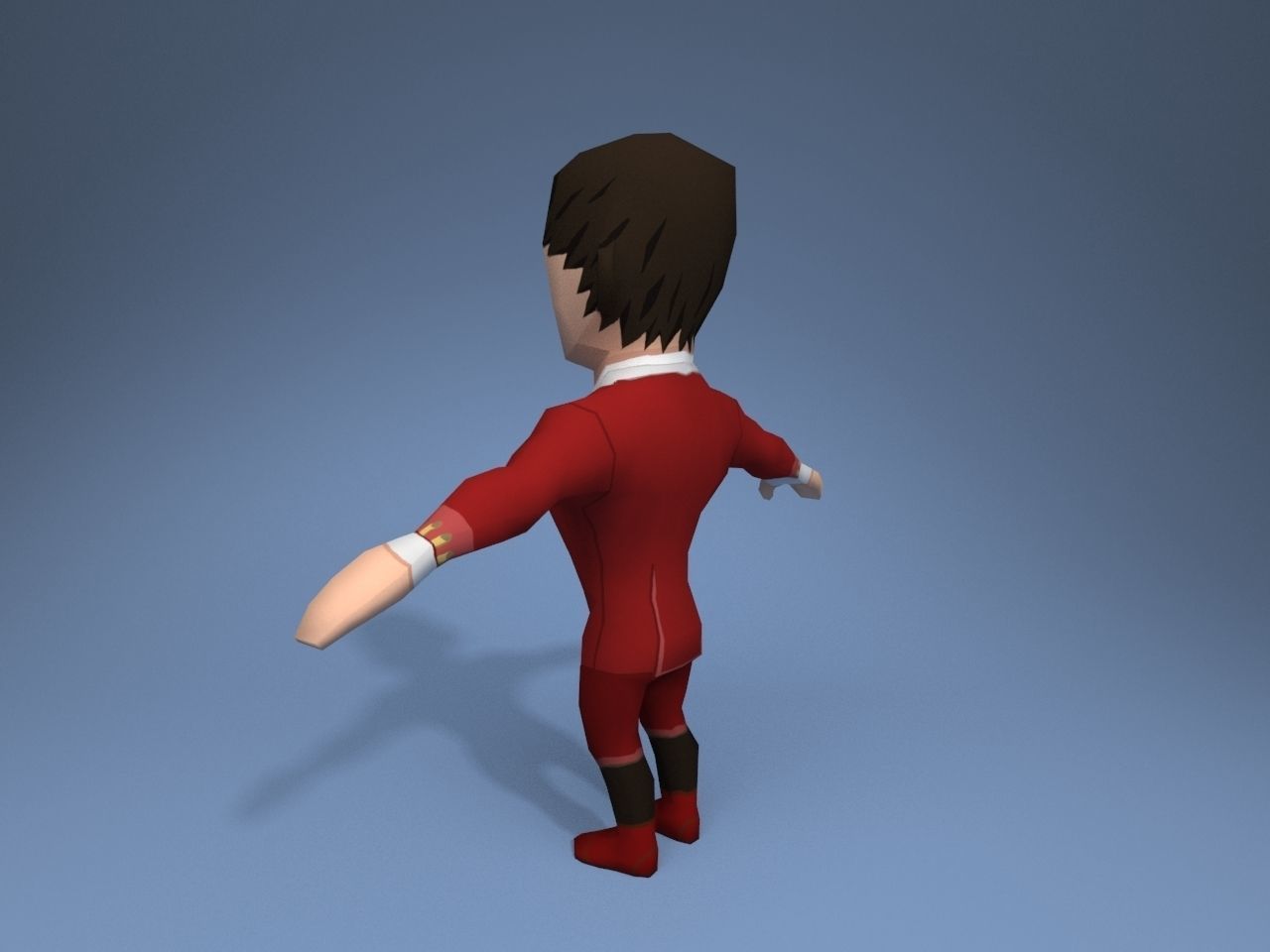 Medieval character grandee 2 Low-poly 3D model_4