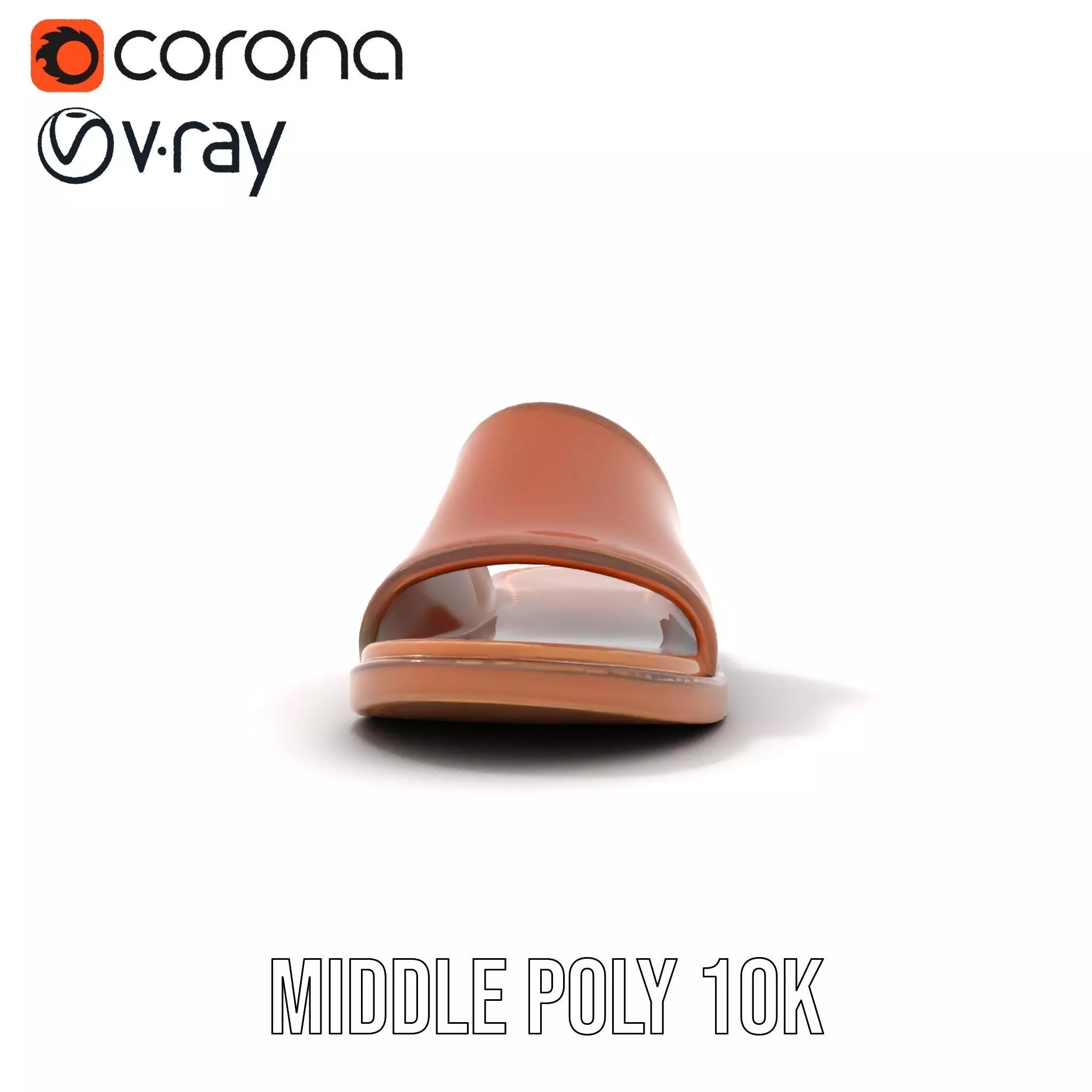 Brown Leather Sandal model pack Low-poly 3D model_15