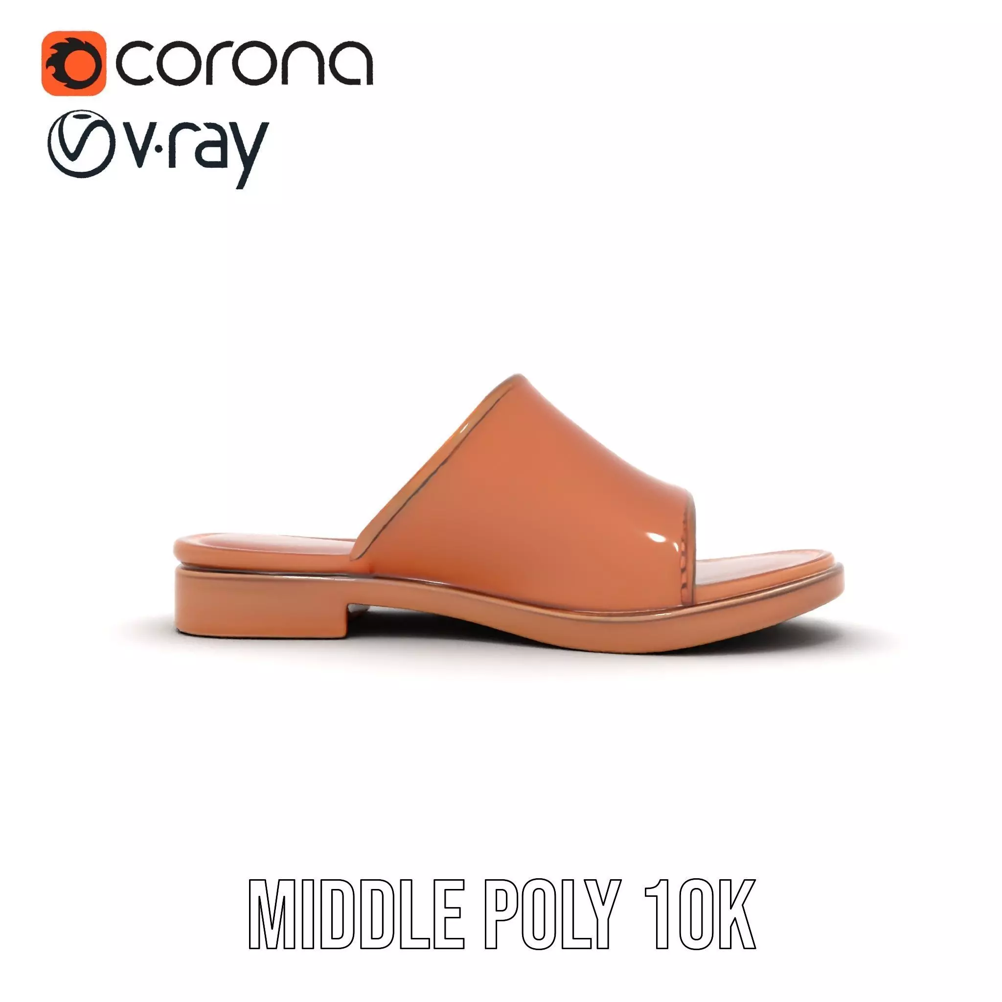 Brown Leather Sandal model pack Low-poly 3D model_24