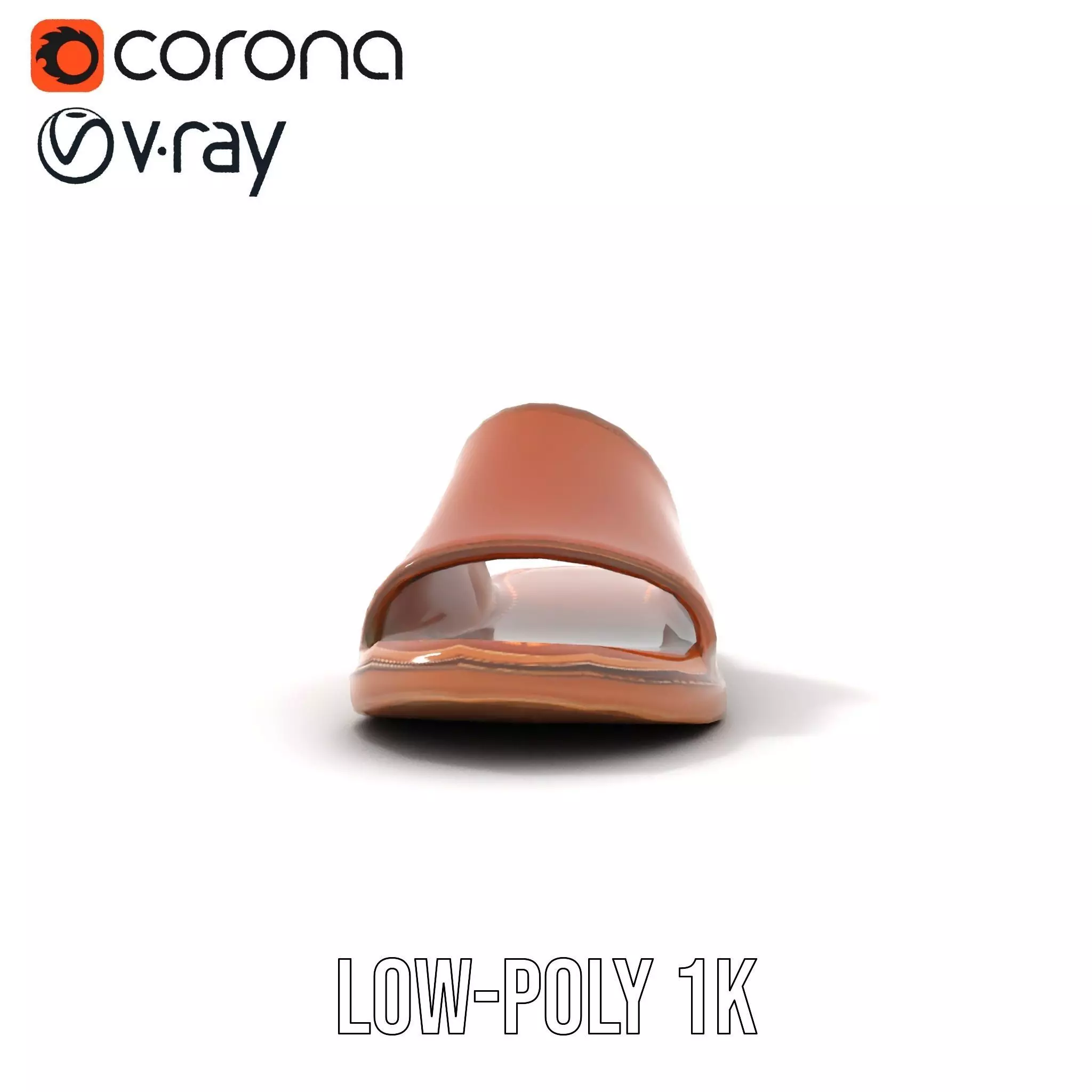 Brown Leather Sandal model pack Low-poly 3D model_14