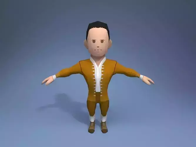 Medieval character grandee 5 Low-poly 3D model