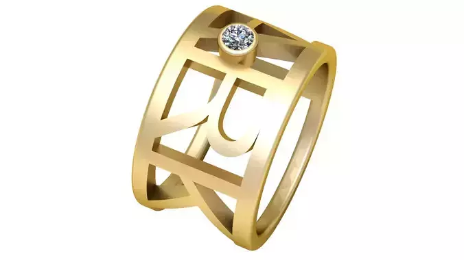 Custom Initial Gold Ring