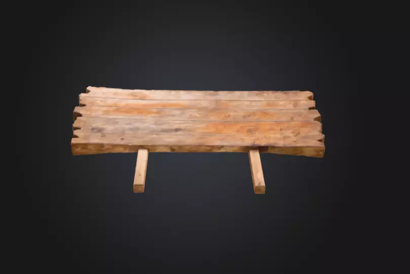 Rustic Wooden Signboard Low-poly 3D model_12