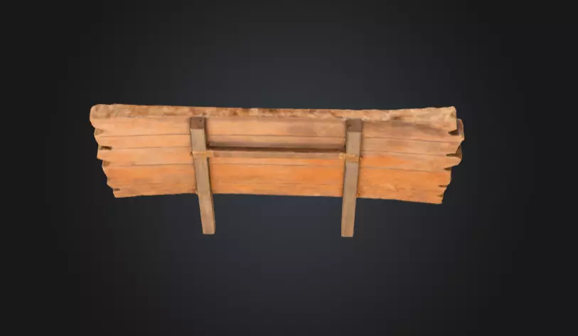 Rustic Wooden Signboard Low-poly 3D model_11