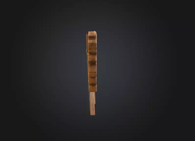 Rustic Wooden Signboard Low-poly 3D model_2