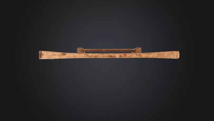 Rustic Wooden Signboard Low-poly 3D model_16