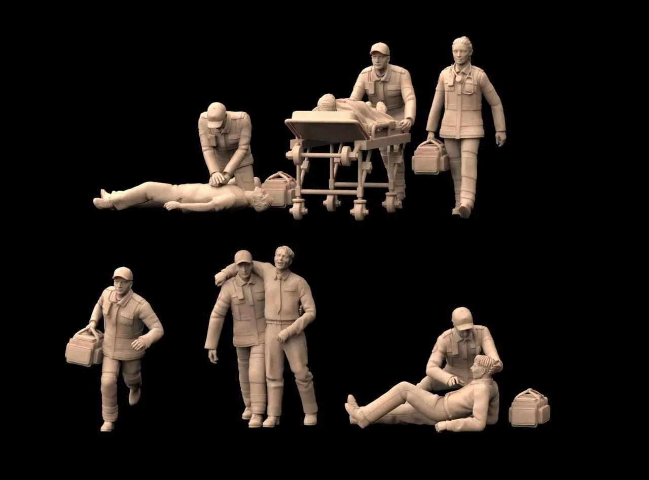 Ambulance Doctors 3D print model_2