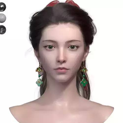 Chinese Girl AsianGirl Head 3D model 3D model