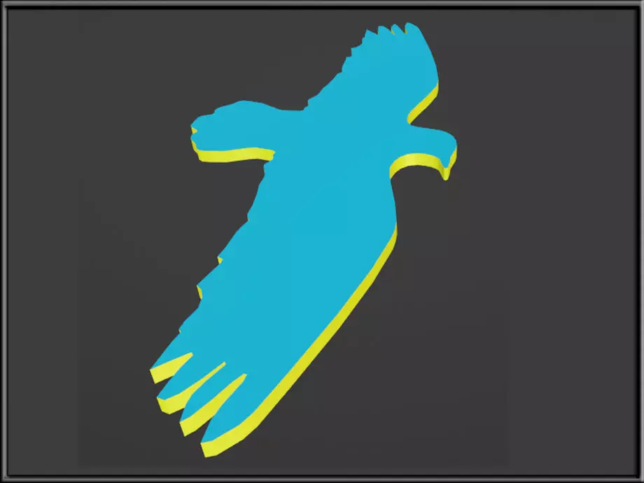 Crow 01 Low-poly 3D model_1