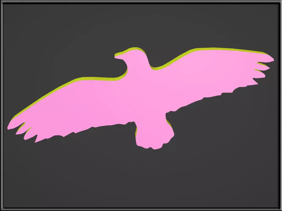 Crow 01 Low-poly 3D model_2