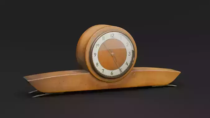 Clock Old Table Low-poly 3D model