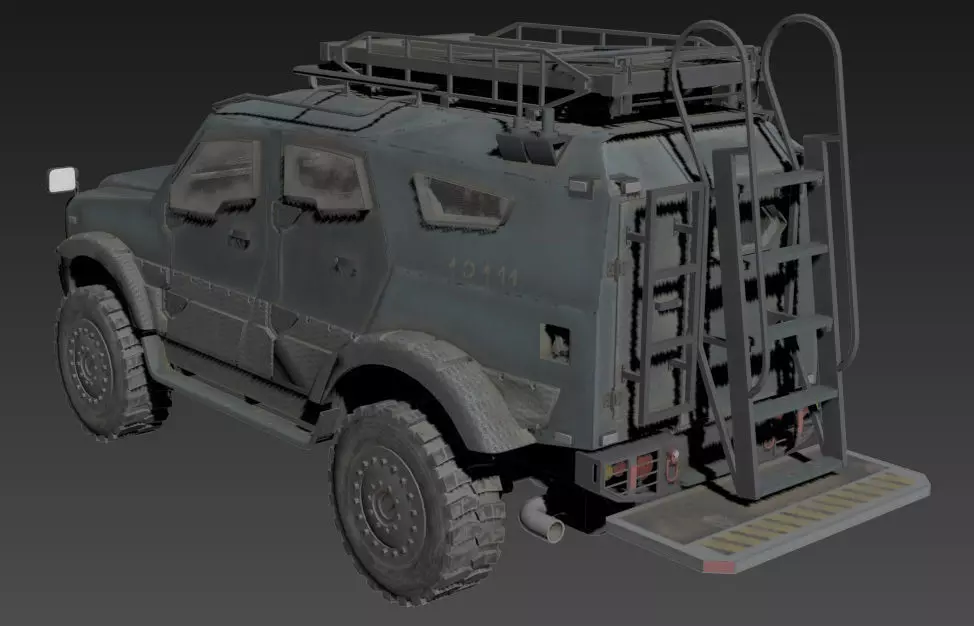 Police armored truck 3D model_1