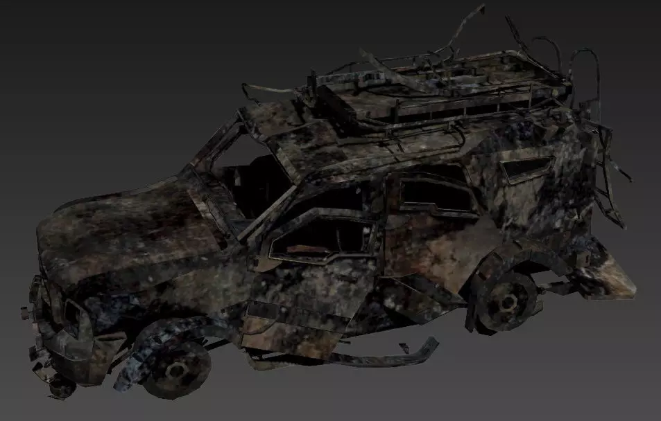 Police armored truck 3D model_2