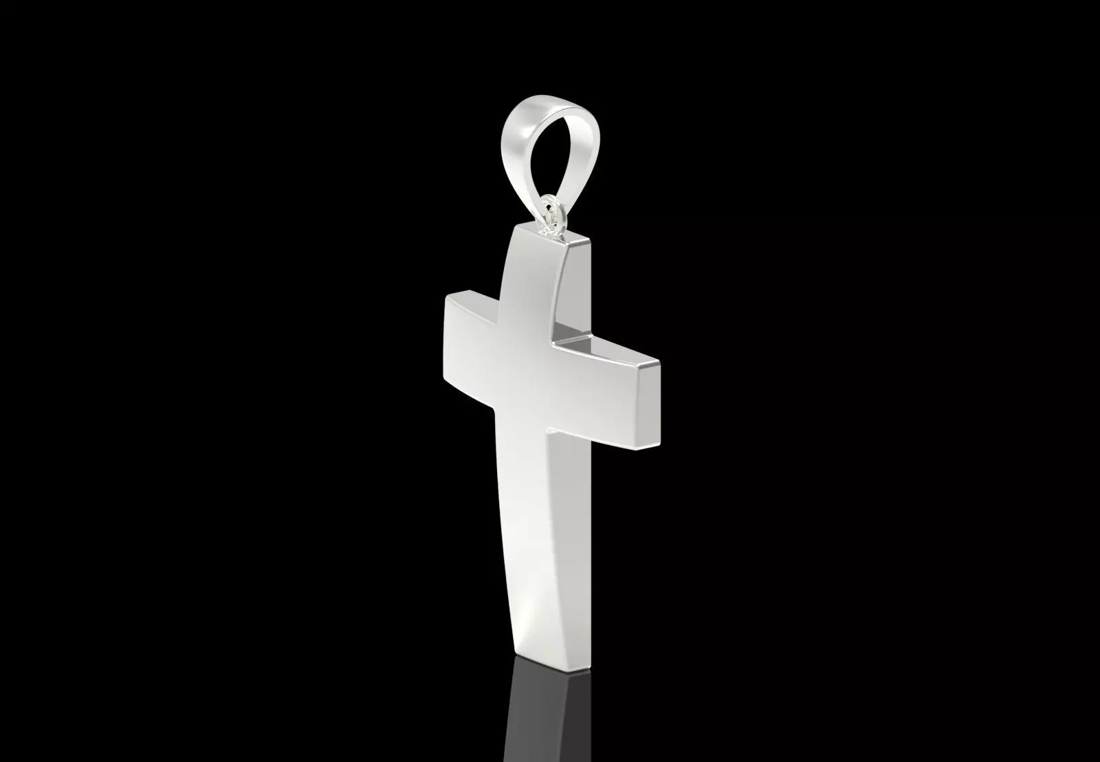 Yellow Gold Cross stl 3dm Pendant gp0475 3D print model_14