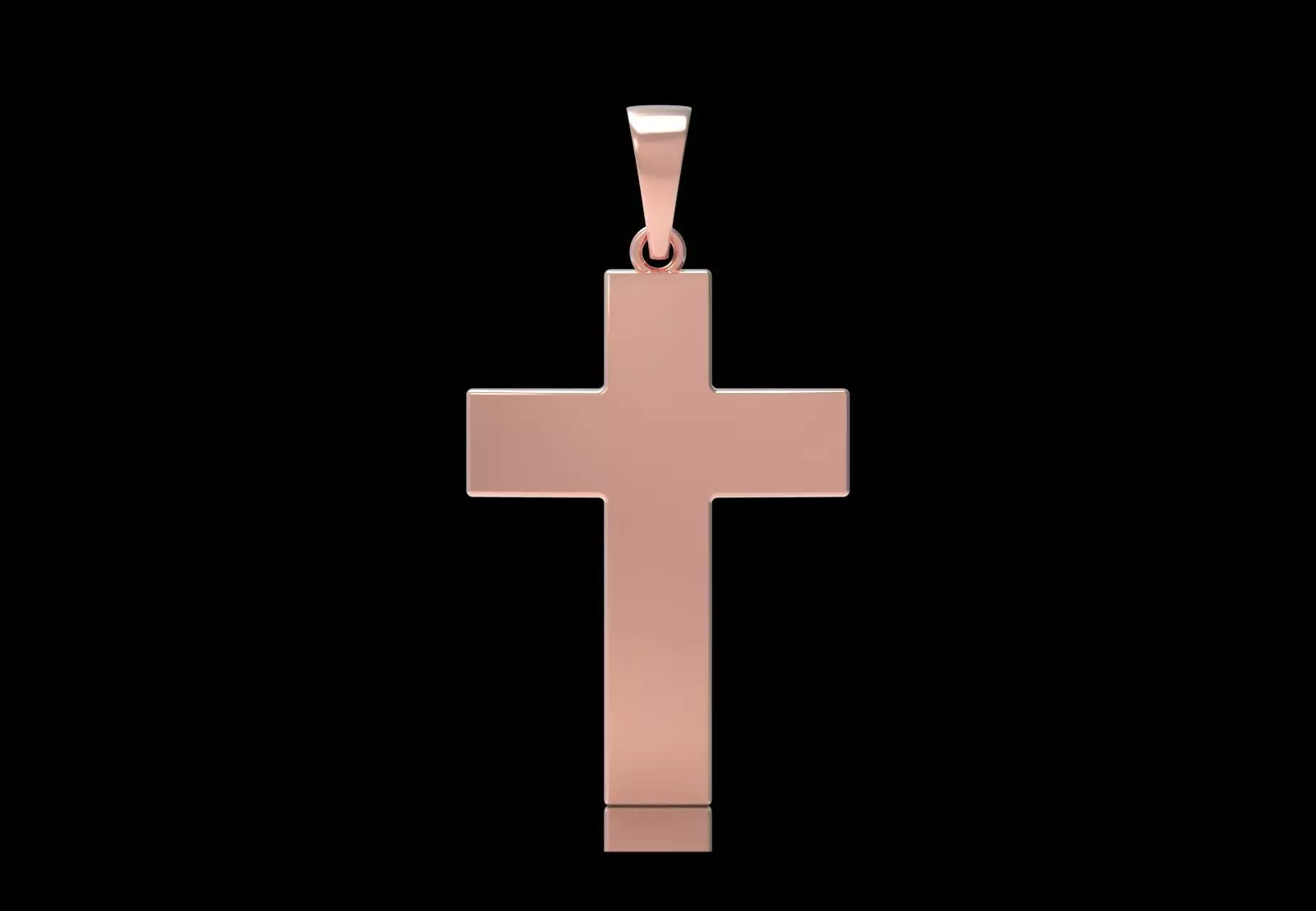 Yellow Gold Cross stl 3dm Pendant gp0475 3D print model_16