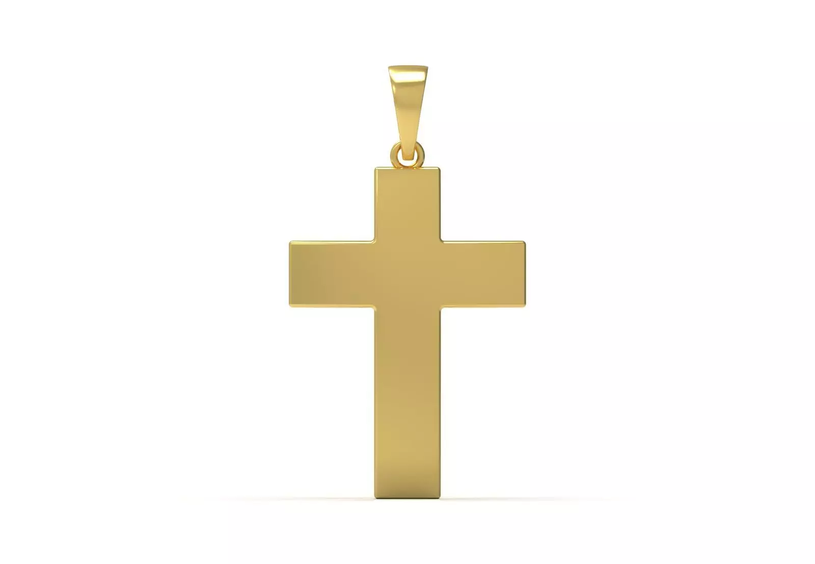 Yellow Gold Cross stl 3dm Pendant gp0475 3D print model_3