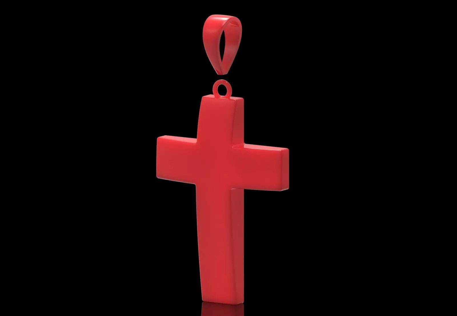 Yellow Gold Cross stl 3dm Pendant gp0475 3D print model_18
