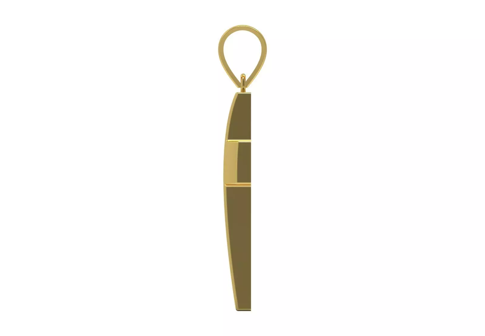 Yellow Gold Cross stl 3dm Pendant gp0475 3D print model_2