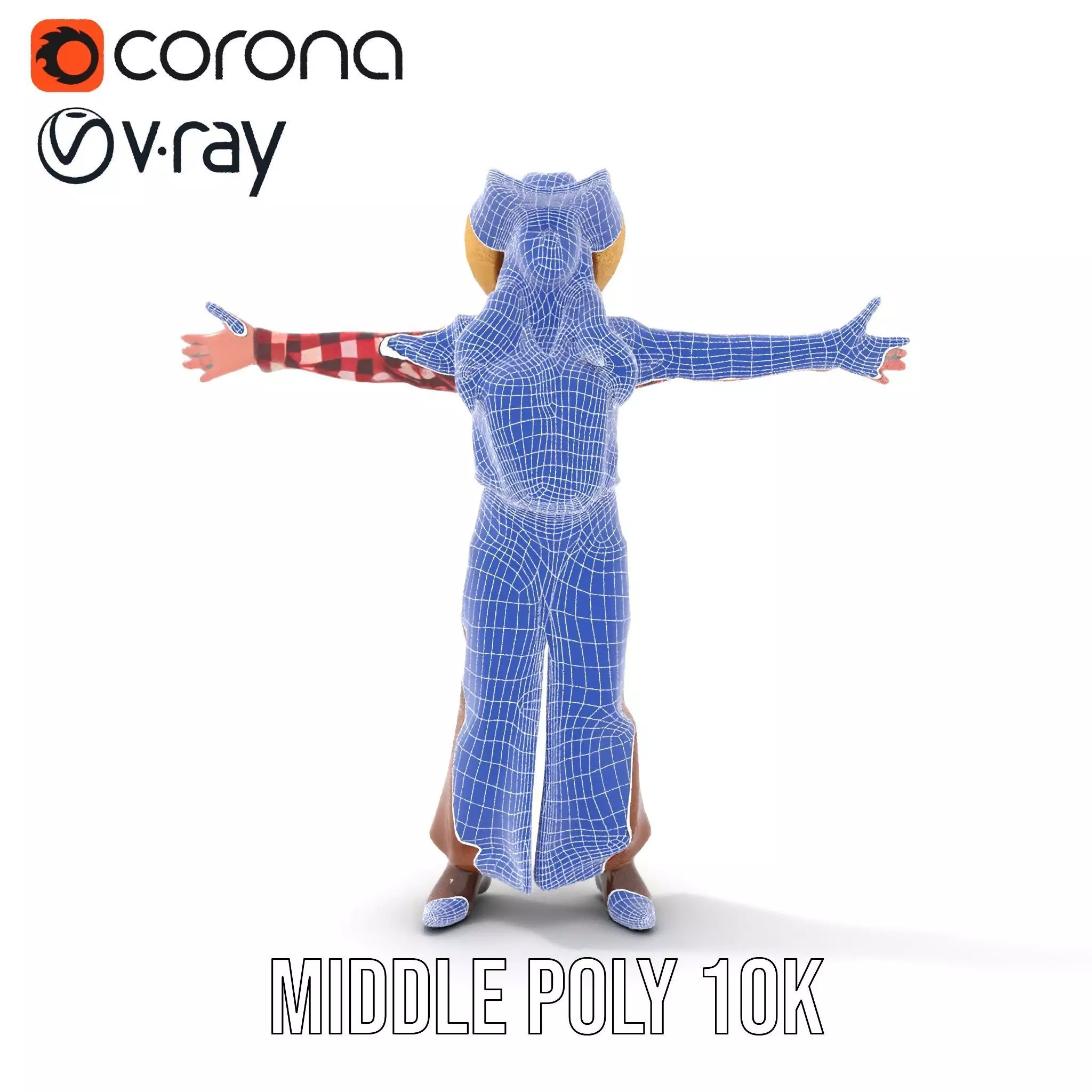 Cowgirl Plaid Shirt model pack Low-poly 3D model_27