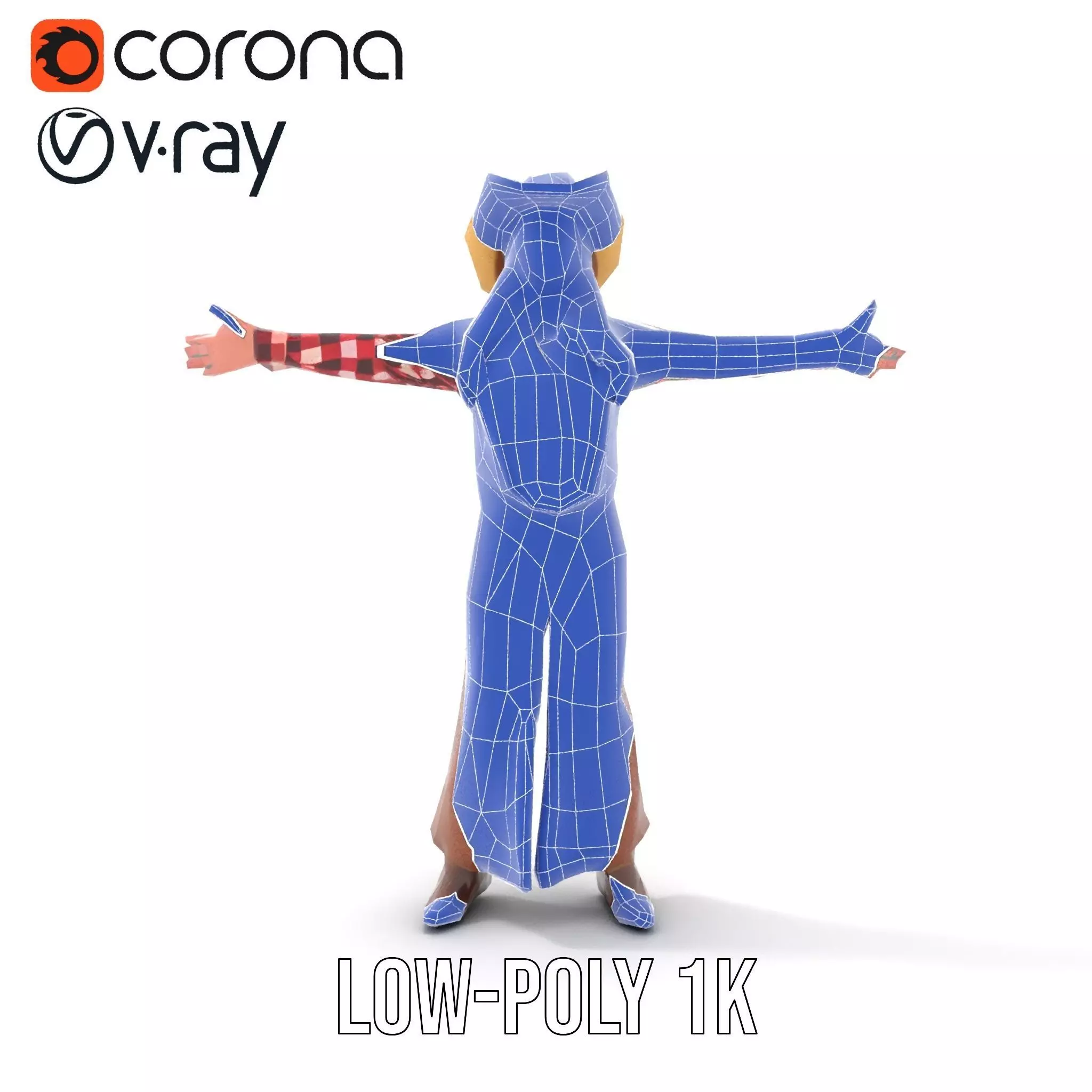 Cowgirl Plaid Shirt model pack Low-poly 3D model_28