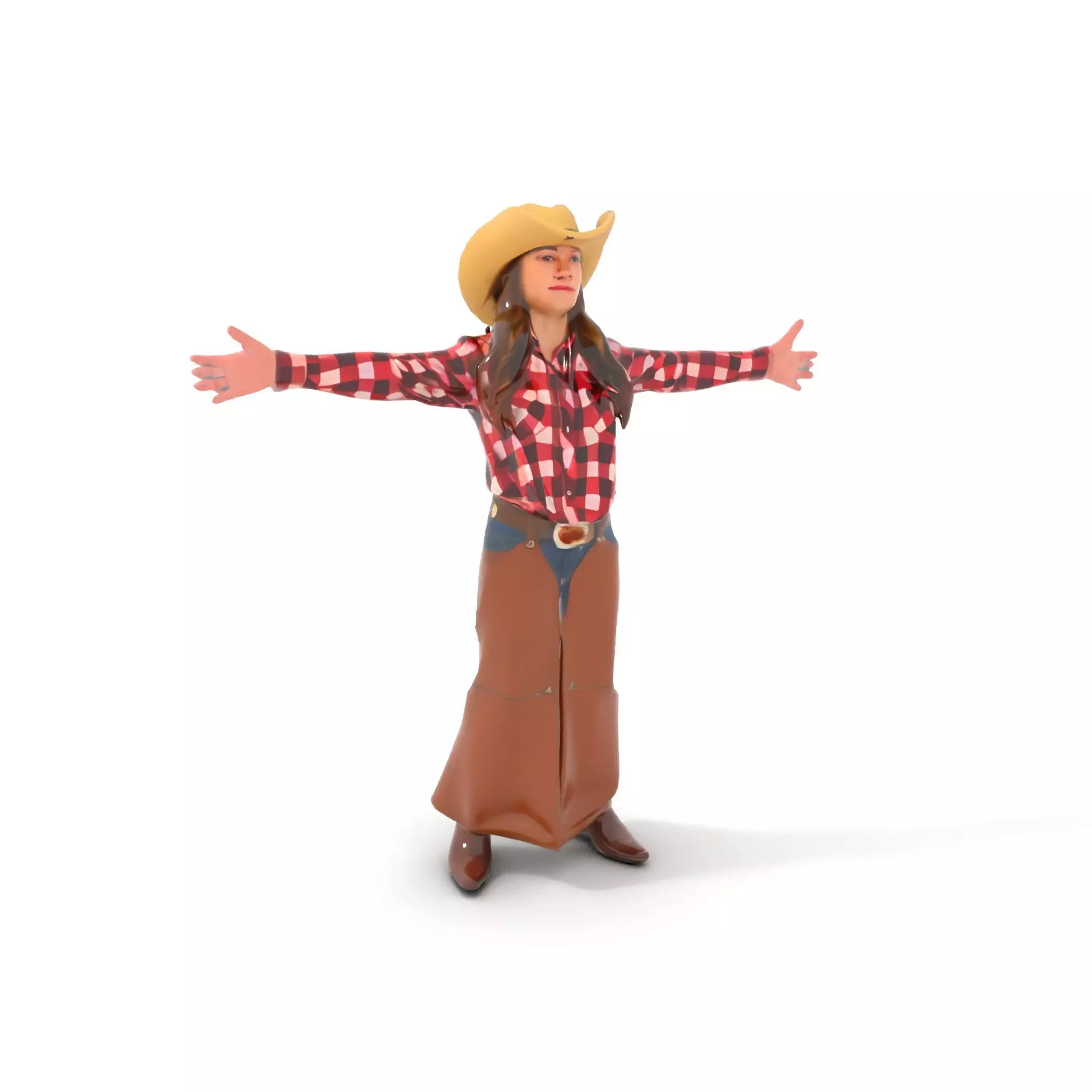 Cowgirl Plaid Shirt model pack Low-poly 3D model_5