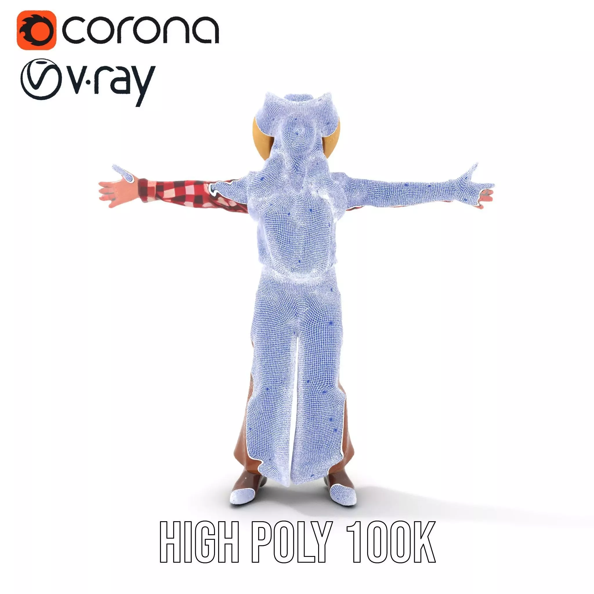 Cowgirl Plaid Shirt model pack Low-poly 3D model_32