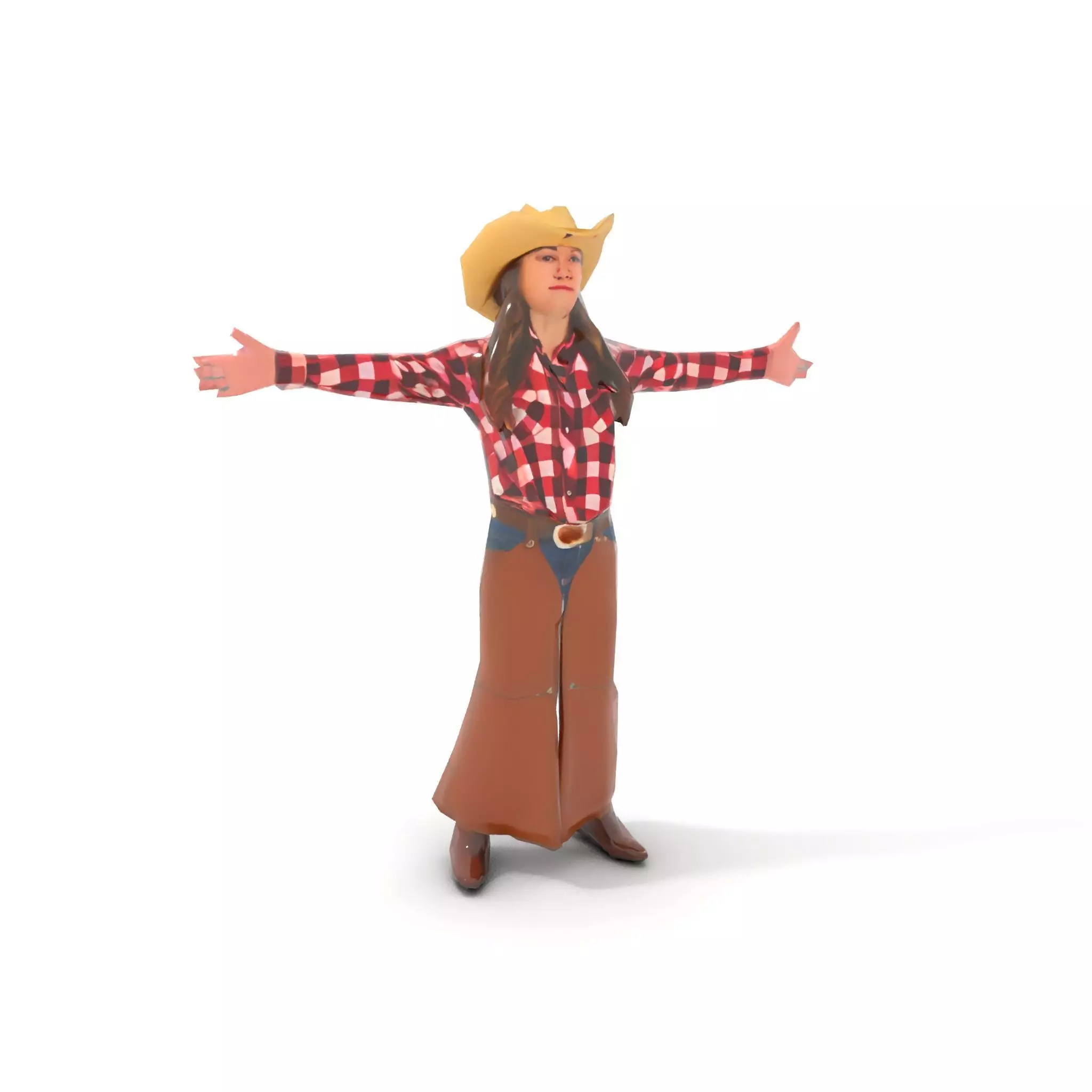 Cowgirl Plaid Shirt model pack Low-poly 3D model_12