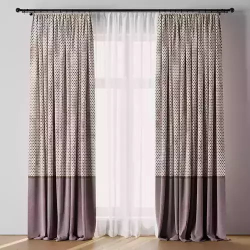 Curtain with rod 39 pink patterned curtain HBH