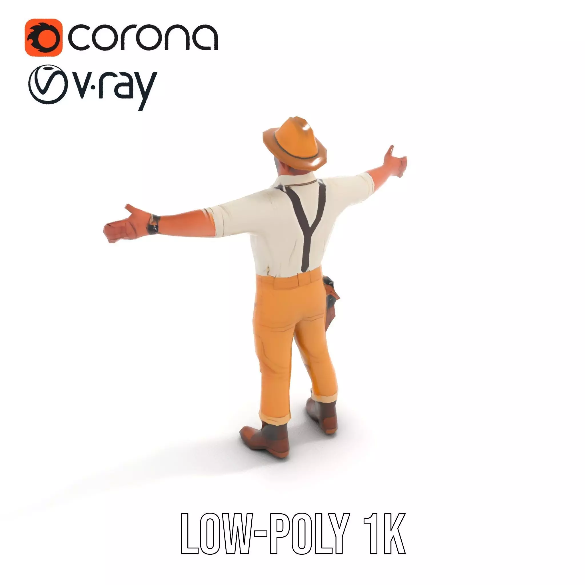 Explorer Outfit model pack Low-poly 3D model_9