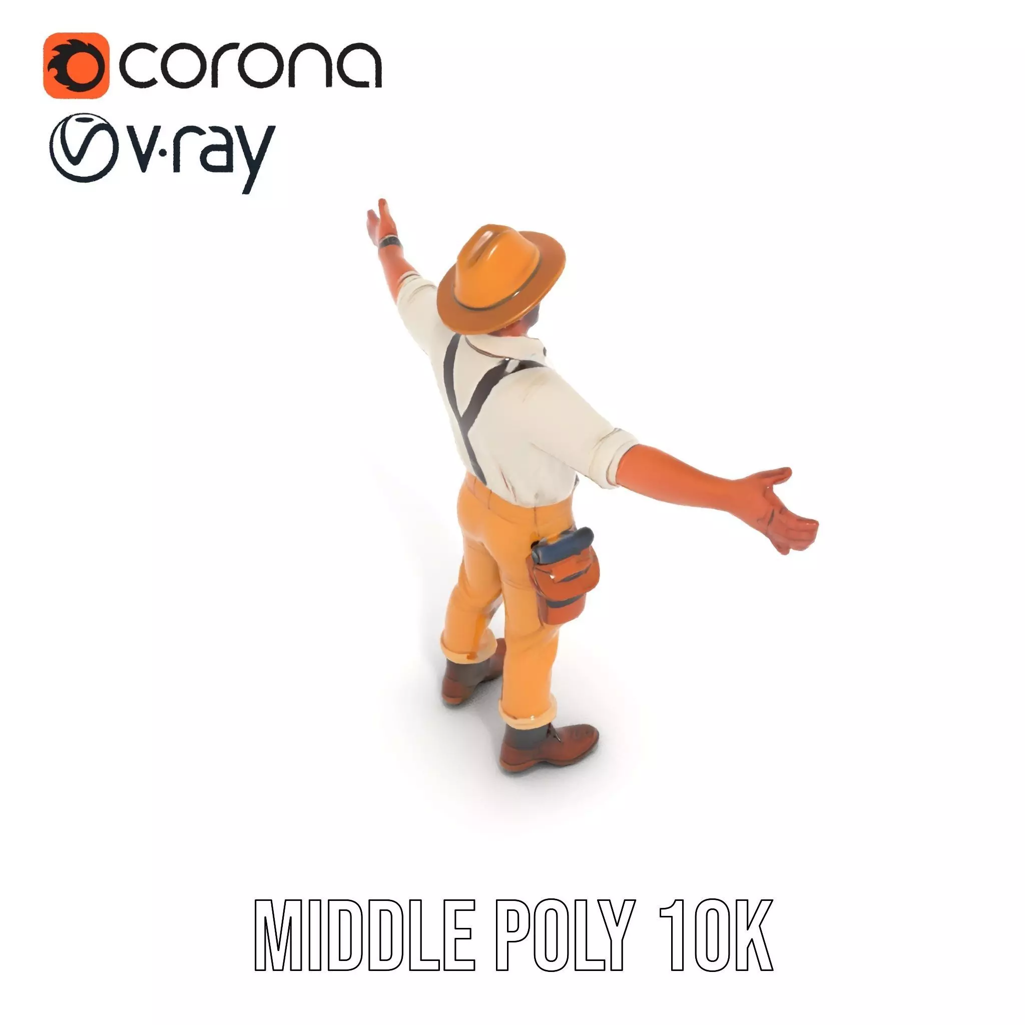 Explorer Outfit model pack Low-poly 3D model_15